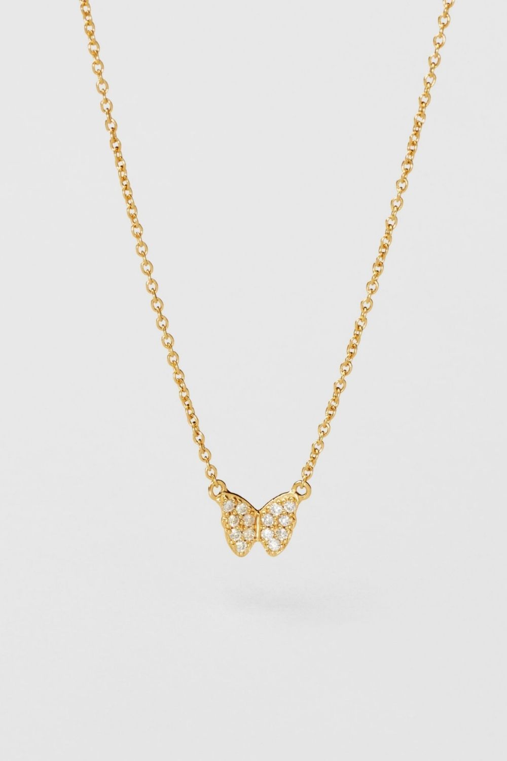 Bling Butterfly Necklace 18k Gold Plated i gruppen Guldpläterat äkta silver / Guldpläterade halsband hos Glitter (554004422002)