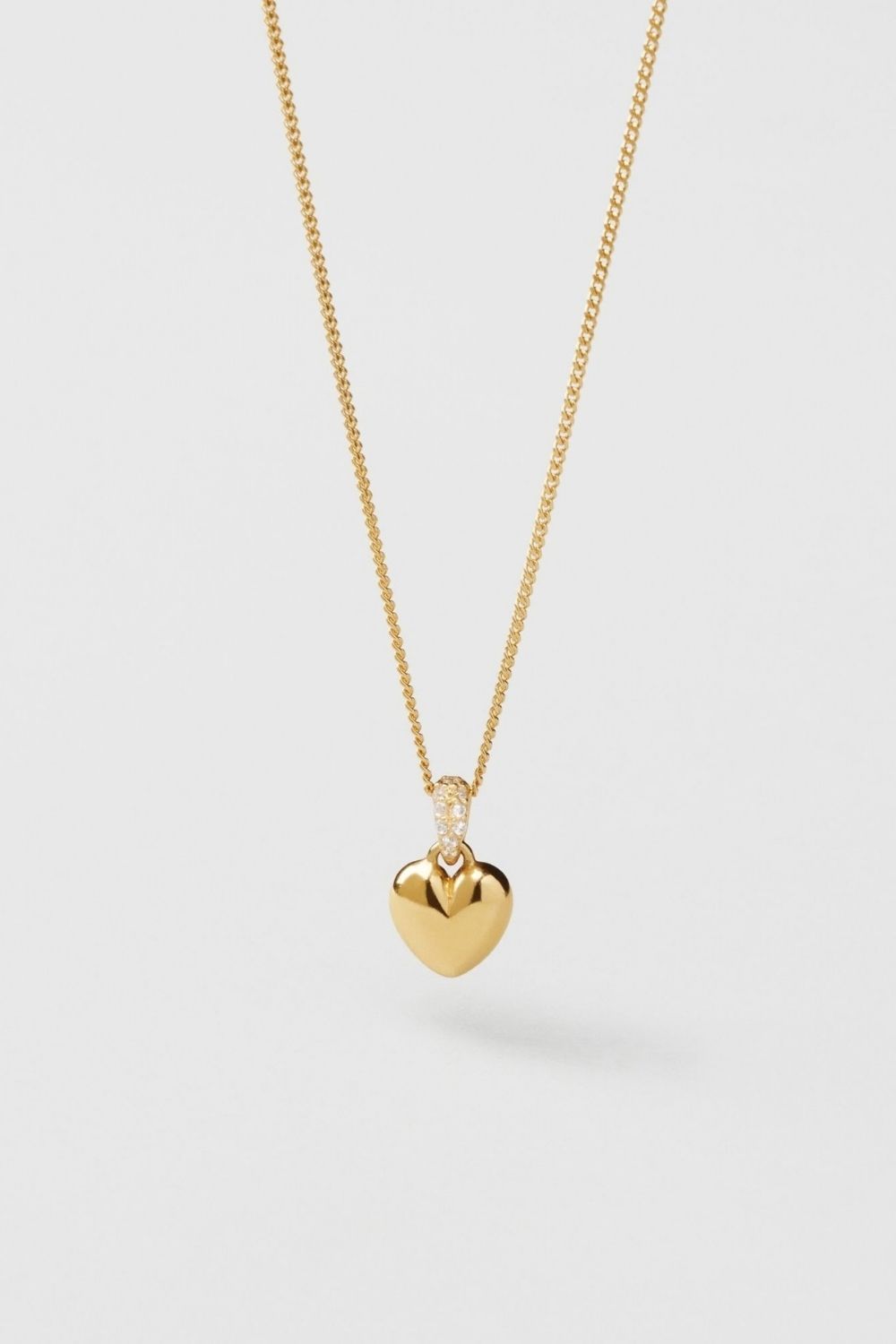 Hanna Heart Necklace 24k Gold Plated i gruppen Guldpläterat äkta silver / Guldpläterade halsband hos Glitter (554004462002)