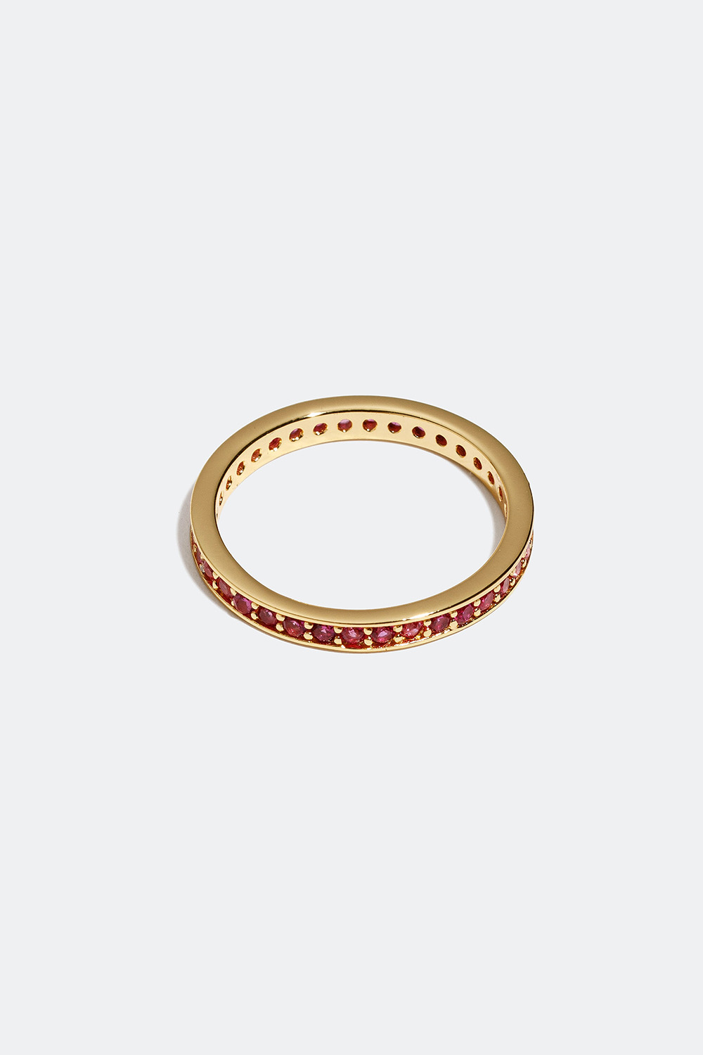 Ring med rosa Cubic Zircona förgylld med 18k guld i gruppen 18k Guldpläterat silver / Ringar i 18k guld hos Glitter (556000595)