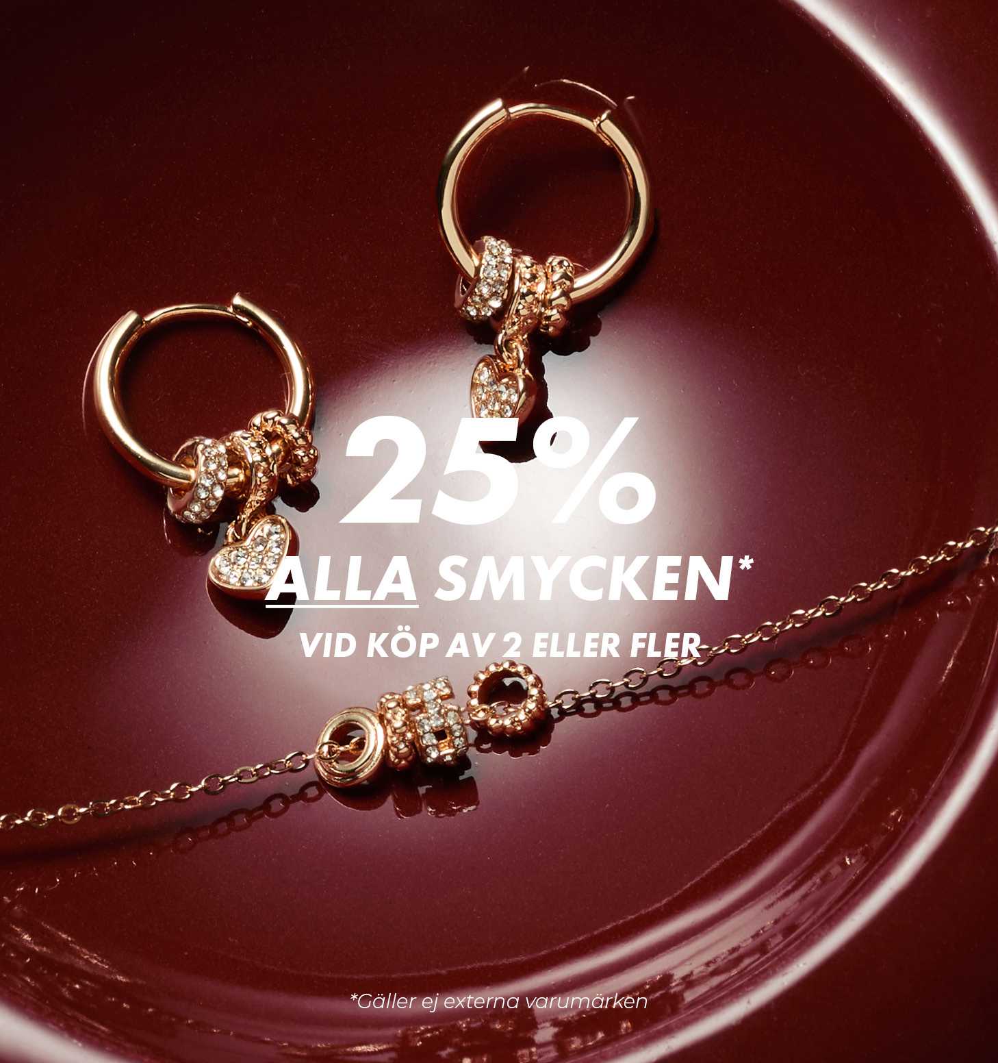 25% alla smycken - vid köp av 2 eller fler
