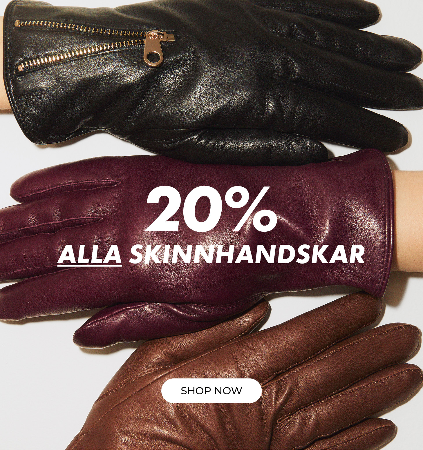 20% Alla skinnhandskar