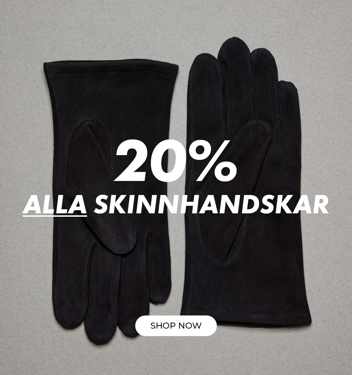 20% alla skinnhandskar