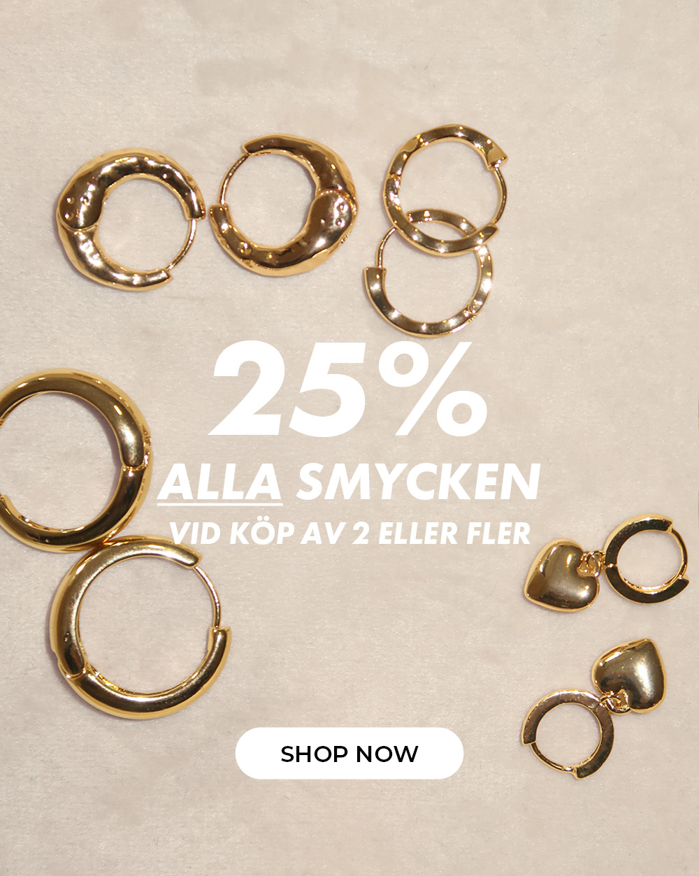 25% alla smycken - vid köp av minst 2