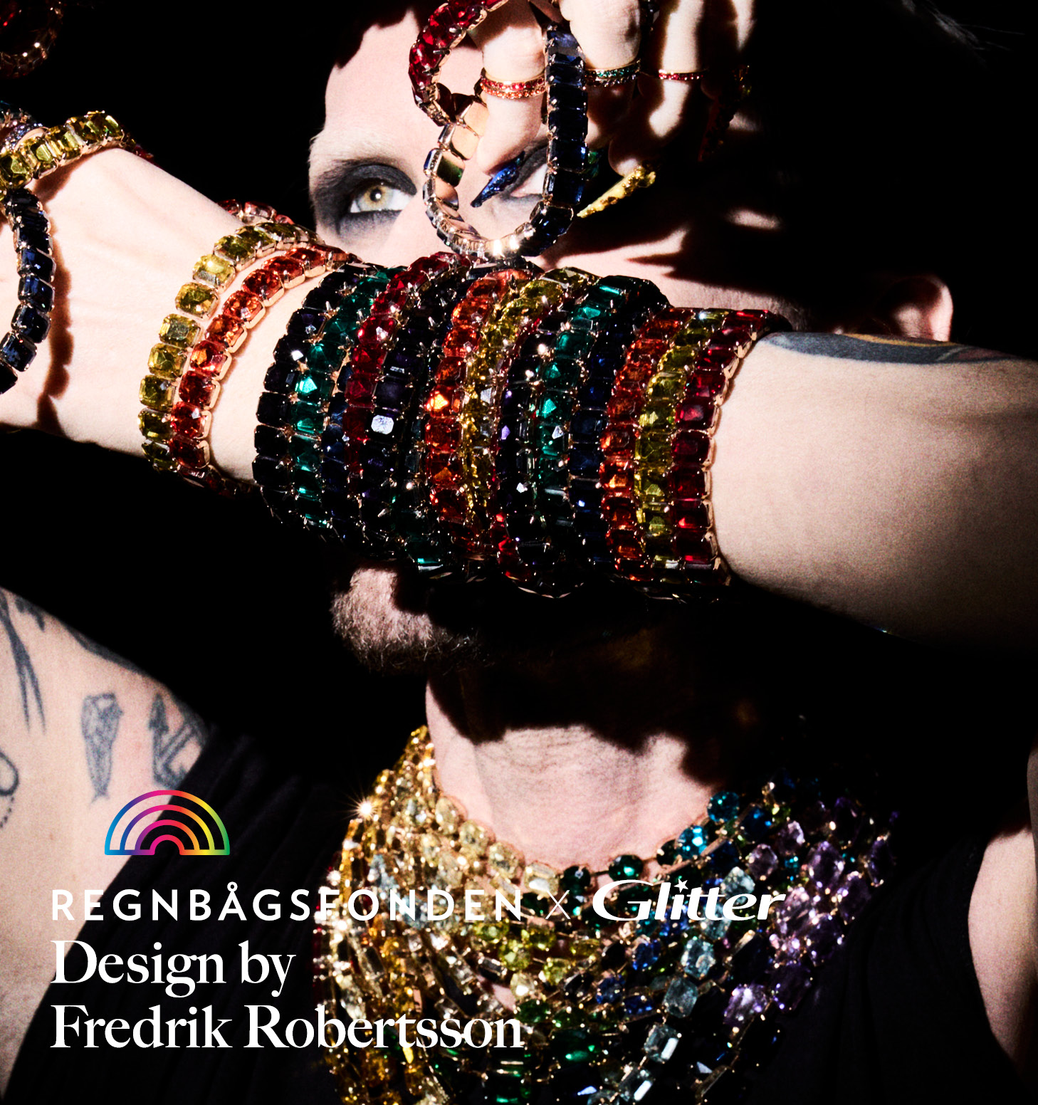 Regnbågsfoden x Glitter - design by Fredrik Robertsson