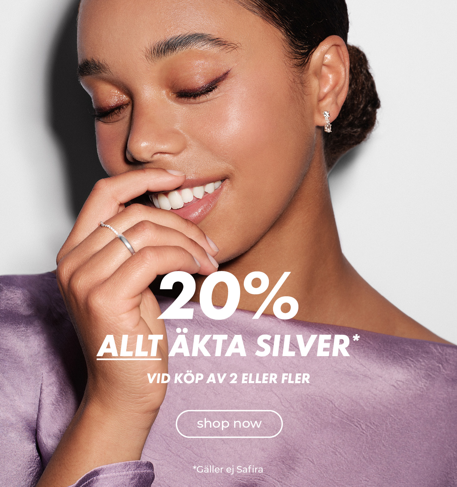 20% allt äkta silver - vid köp av minst 2