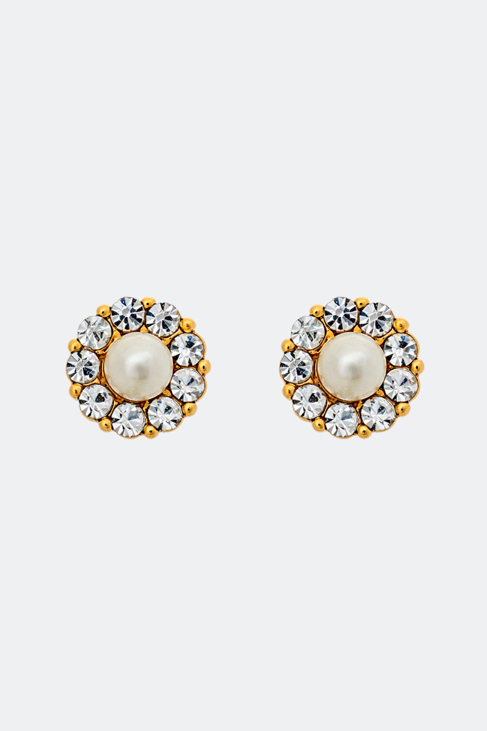 Petite Miss Sofia pearl earrings - Crystal (Gold)