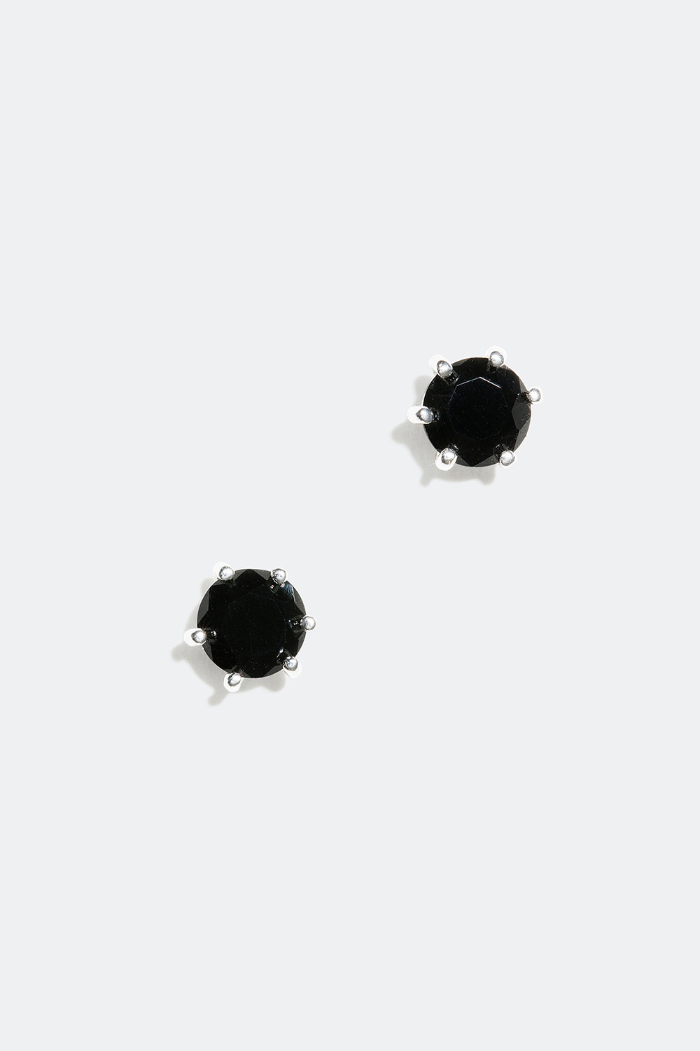 Små svarta studs, äkta silver, 0,5 cm