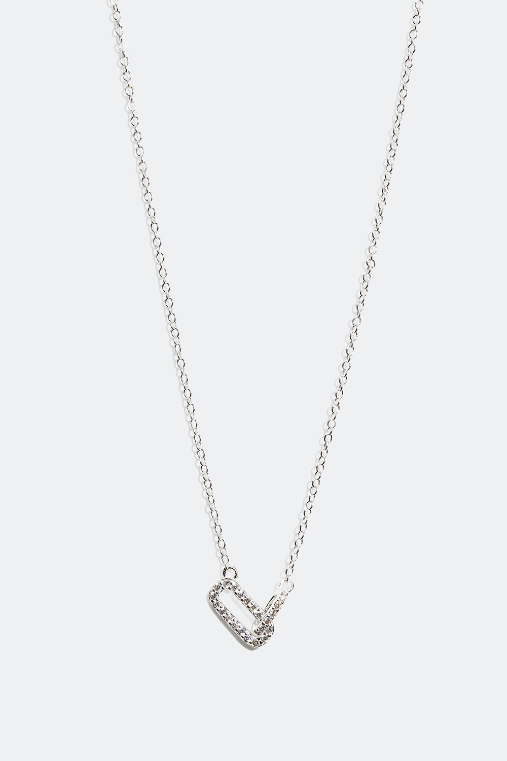 Halsband i äkta silver med länkar och Cubic Zirconia