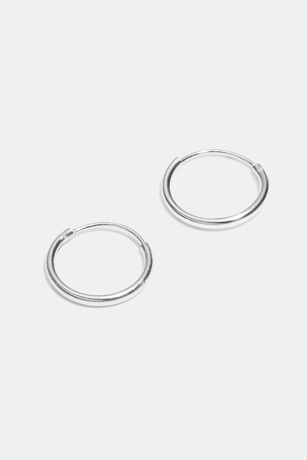 Små tunna hoops, äkta silver, 1,1 cm