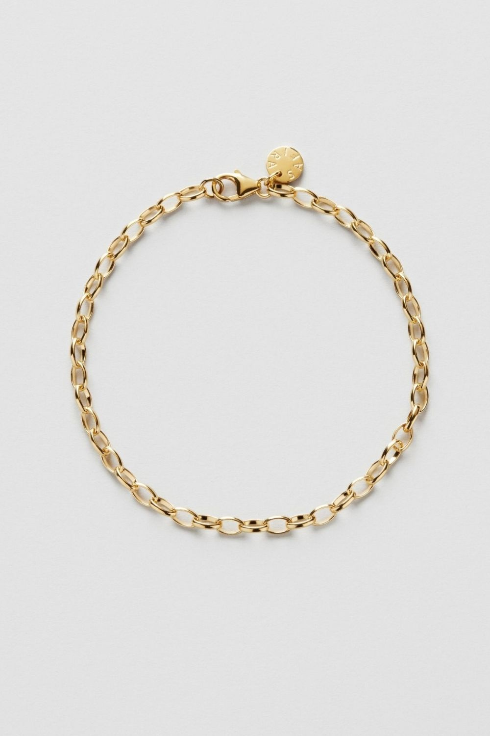 Charm Rolo Bracelet 24k Gold Plated