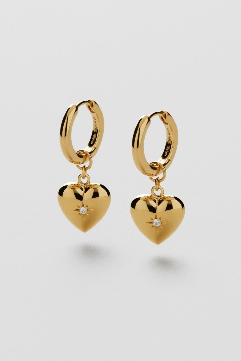 Heart As Gold Hoops 24k Gold Plated