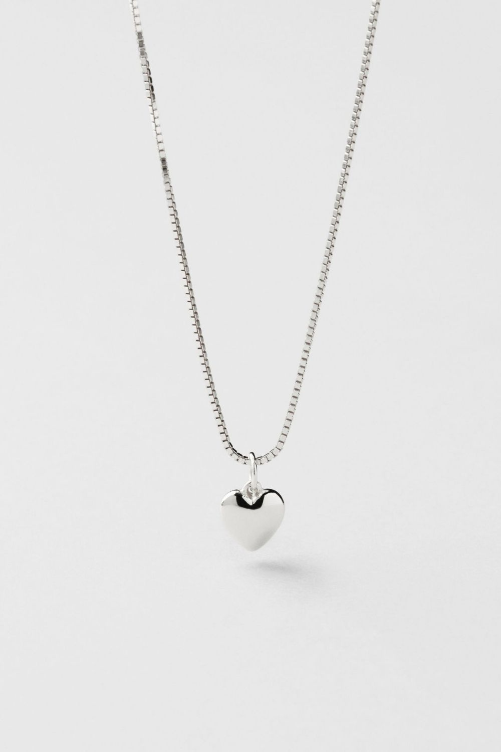 Solid Puffy Heart Necklace
