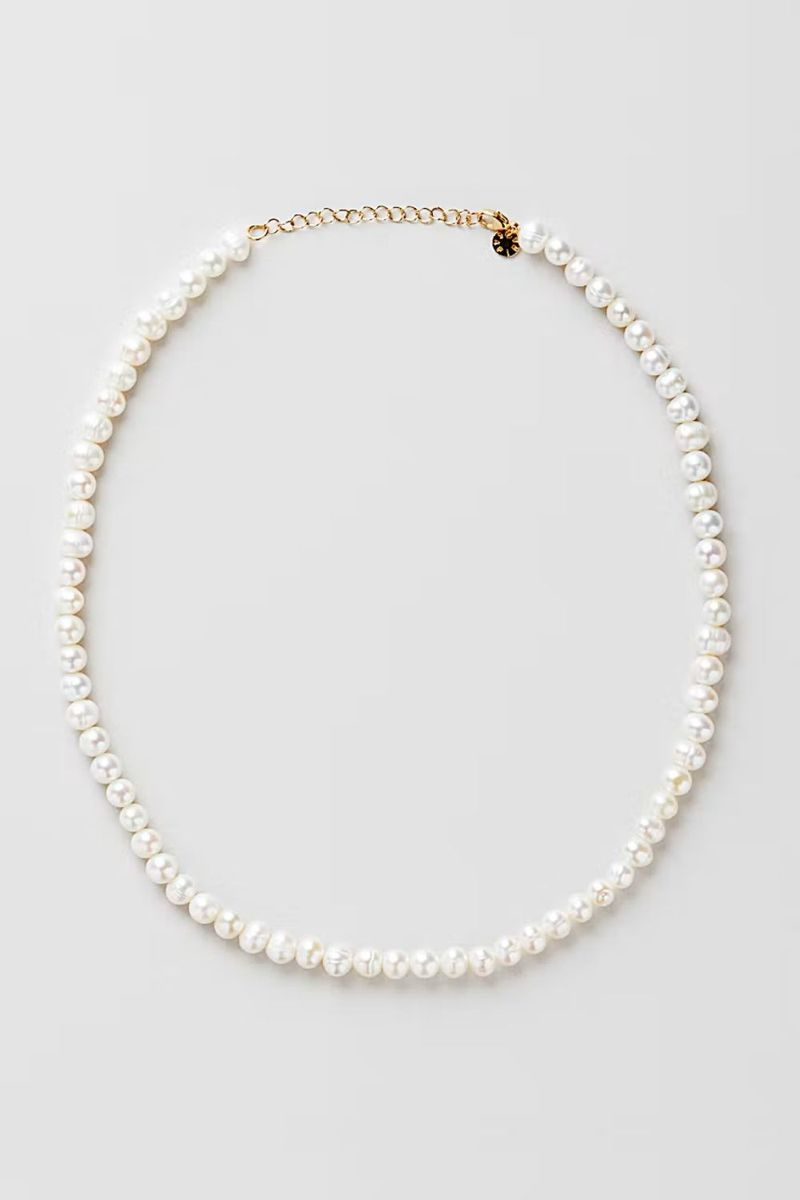 Thalia Pearl Necklace 18k Gold Plated