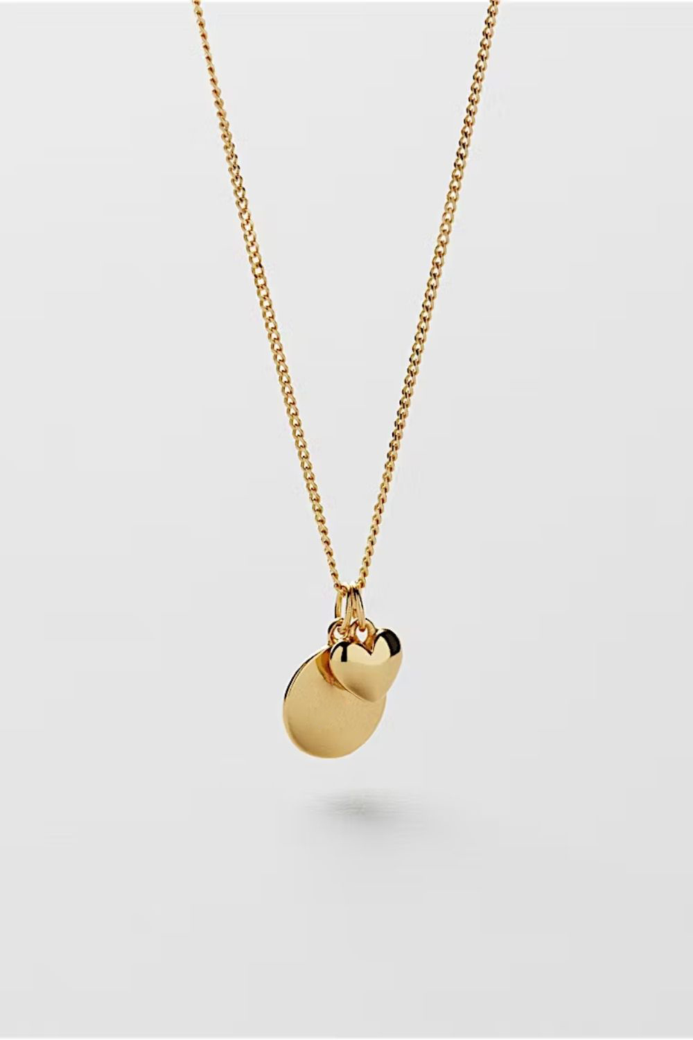 Love Charm Necklace 18k Gold Plated