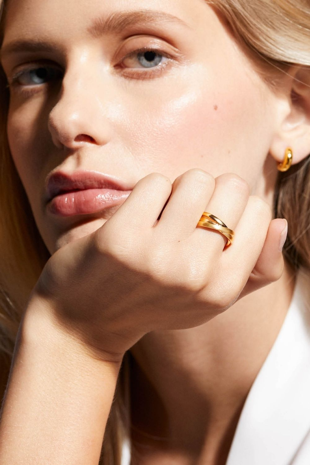 Trio Love Ring 24k Gold Plated