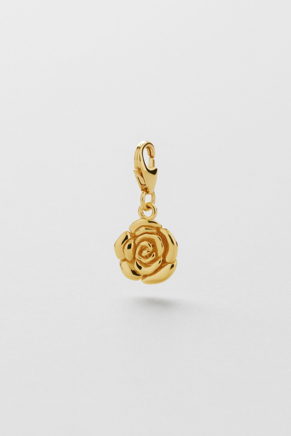 Rose Flower Charm 24k Gold Plated