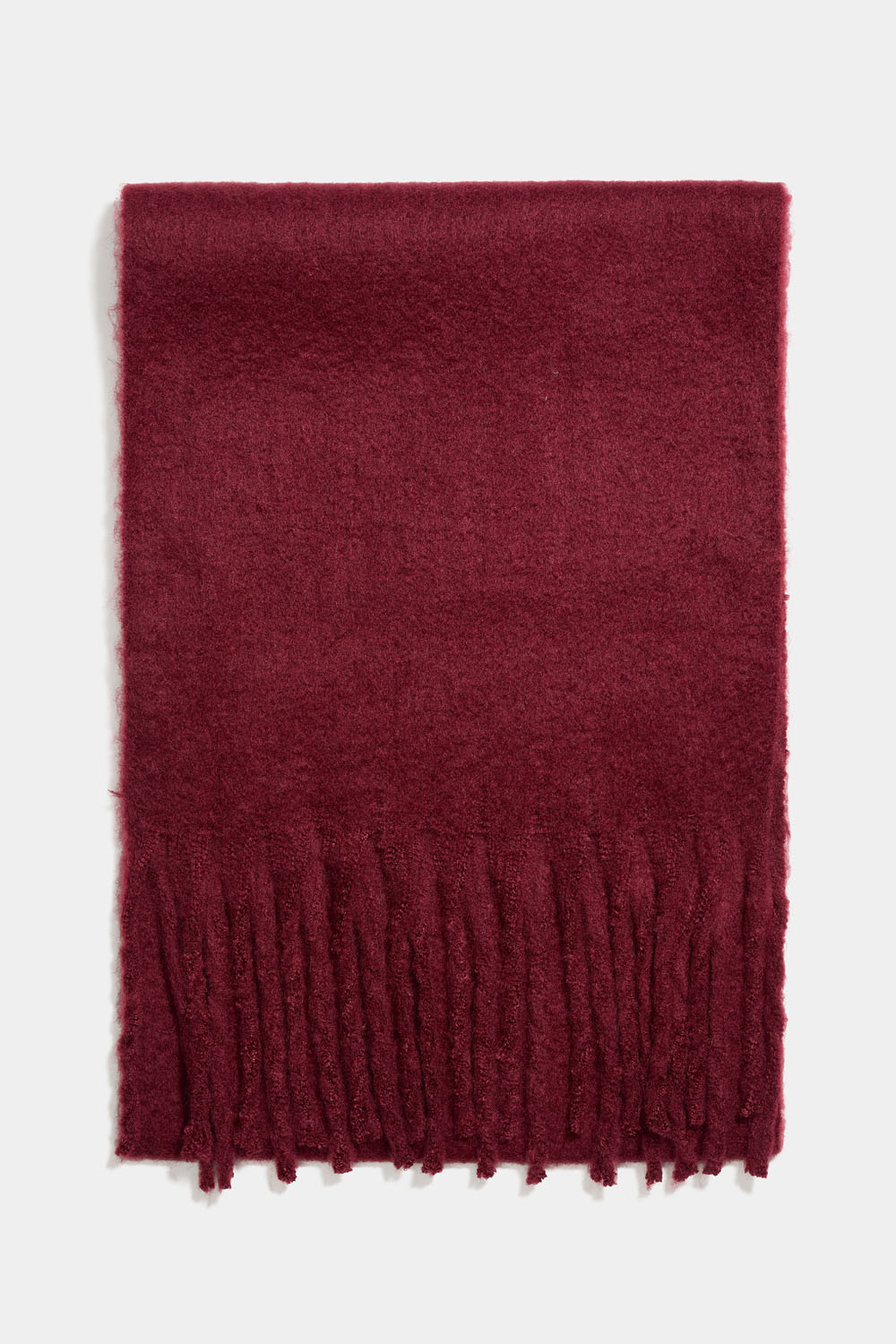 Stor vinröd borstad halsduk