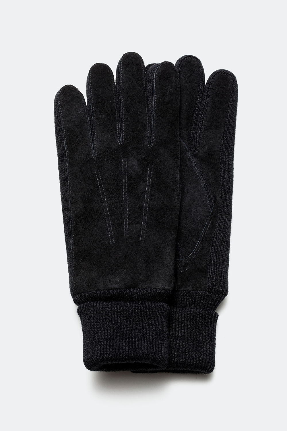 Svarta mockahandskar med detaljsömmar