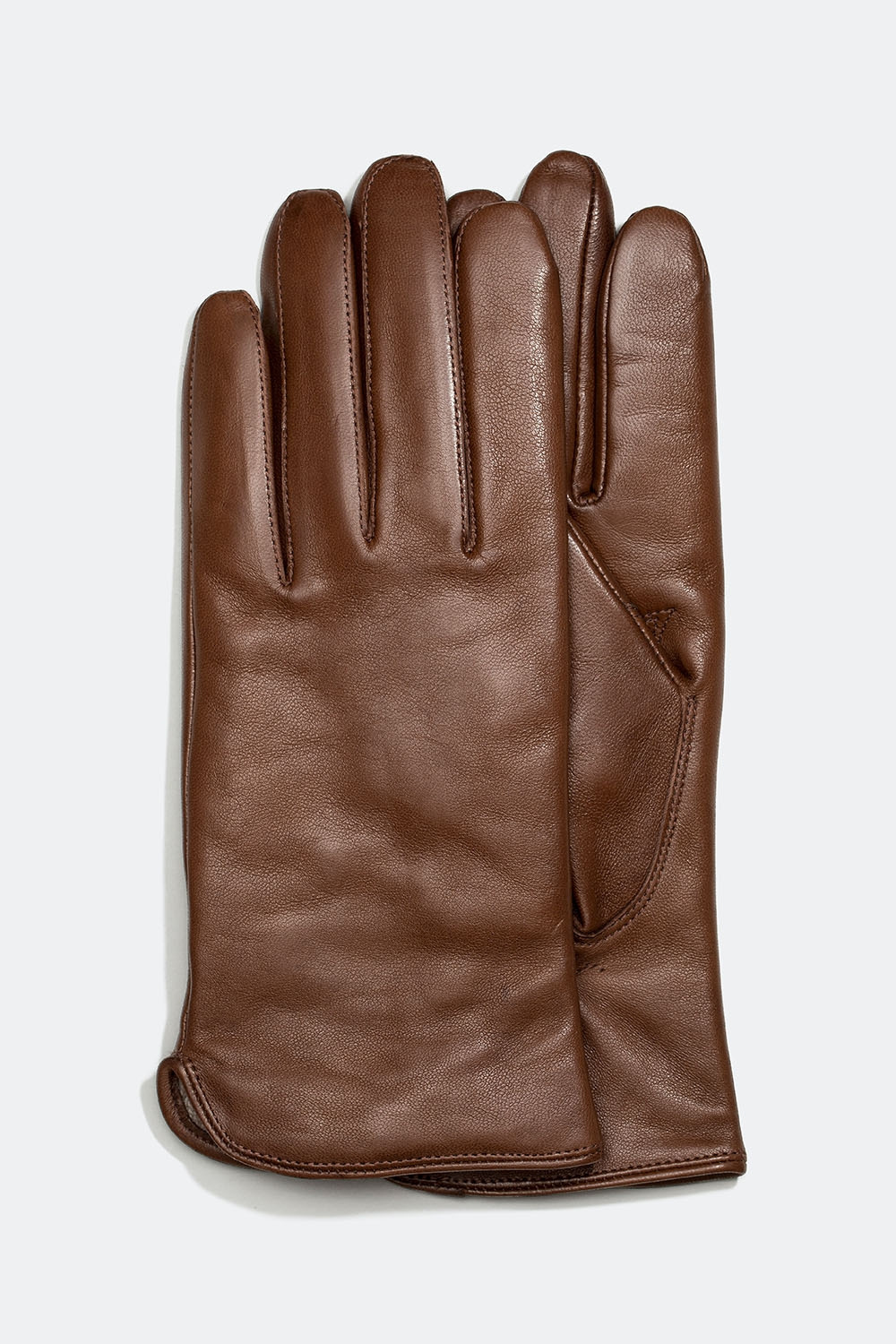 Bruna skinnhandskar med ullmixfoder