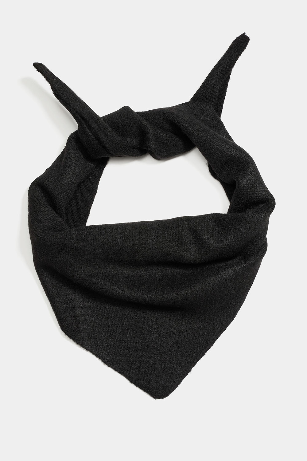 Svart stickad trekantig scarf