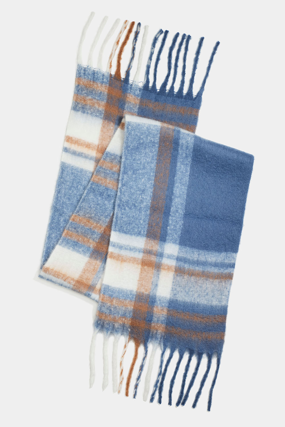 Borstad blå rutig halsband