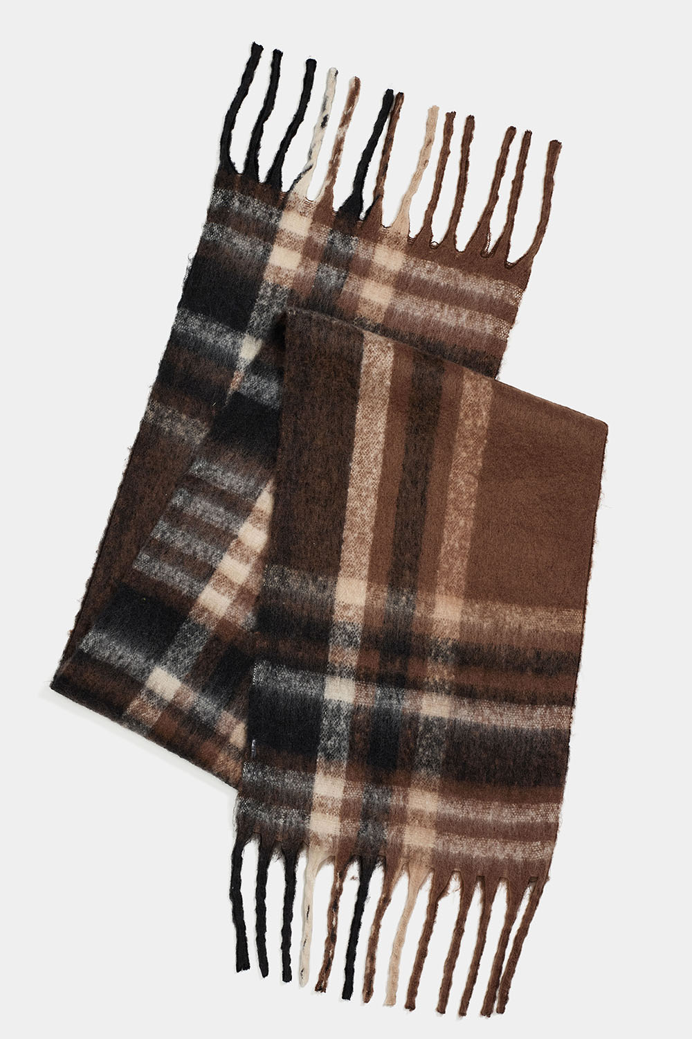 Borstad brun rutig halsband