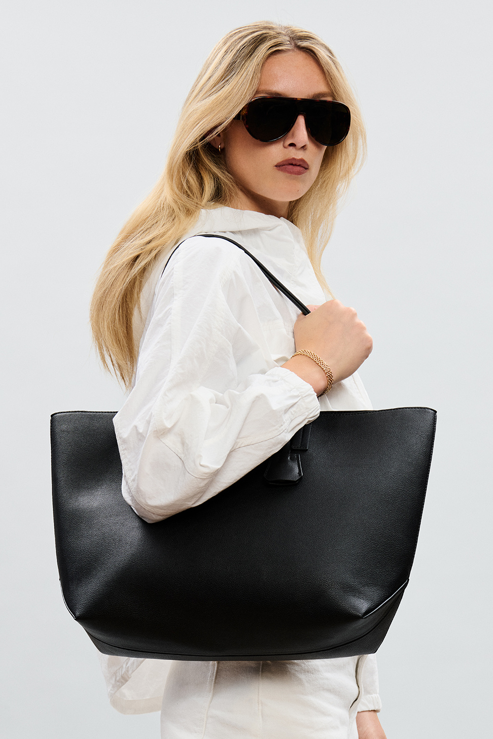 Stor svart tote bag