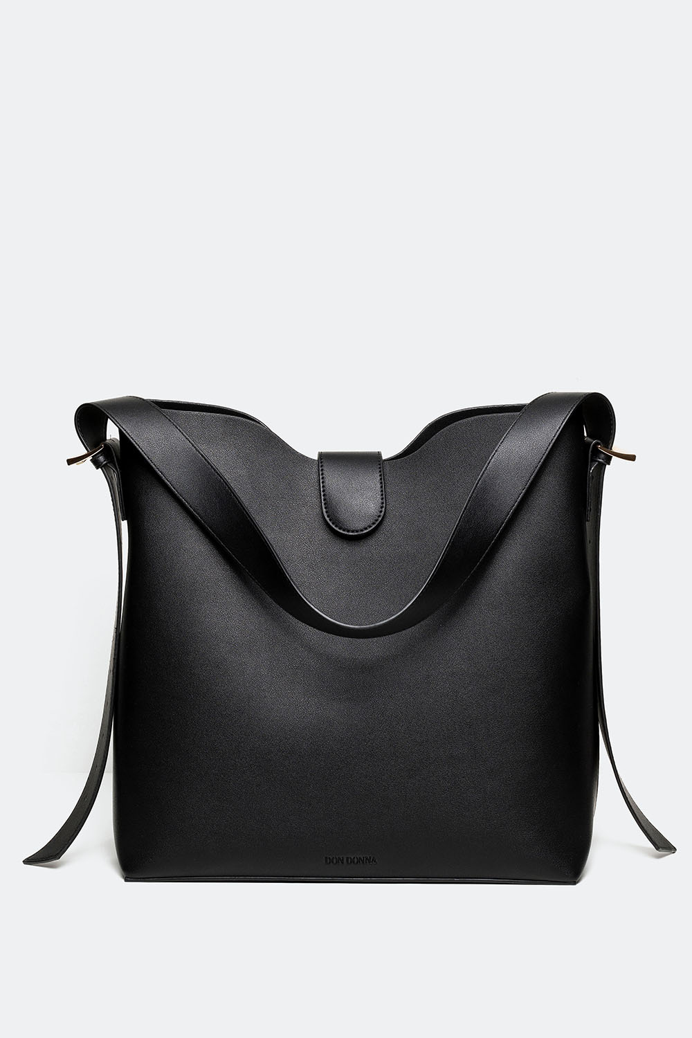 Stor svart väska med justerbar axelrem