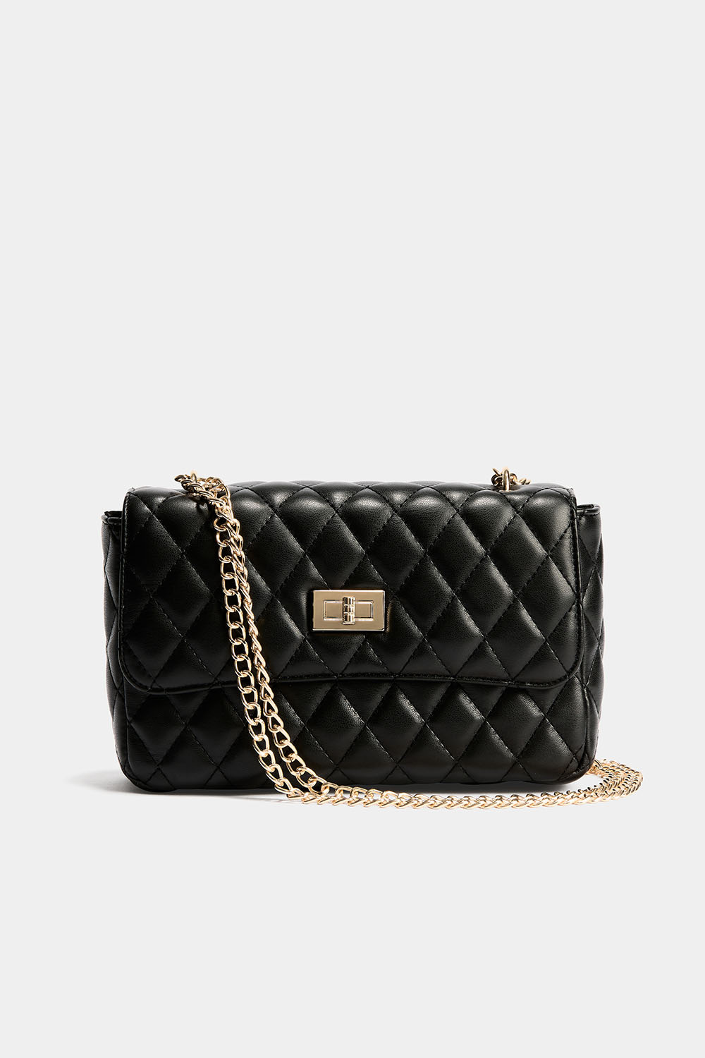 Quiltad axelremsväska med kedja