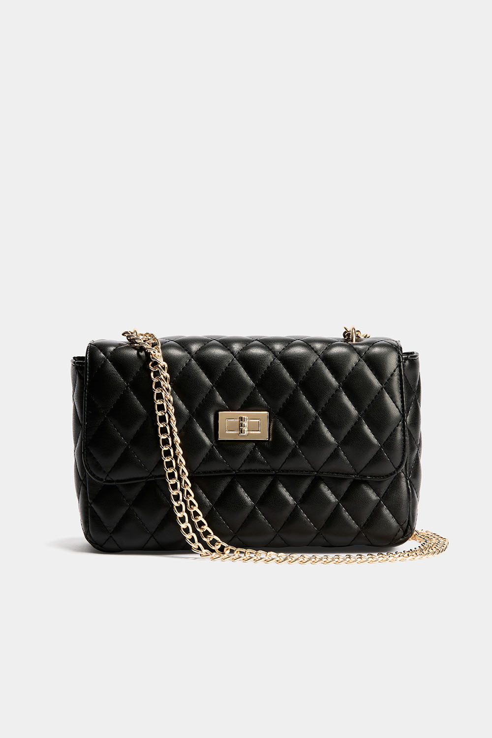 Quiltad axelremsväska med kedja