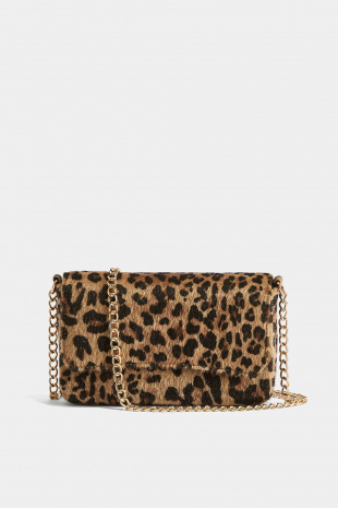 Liten leopardväska