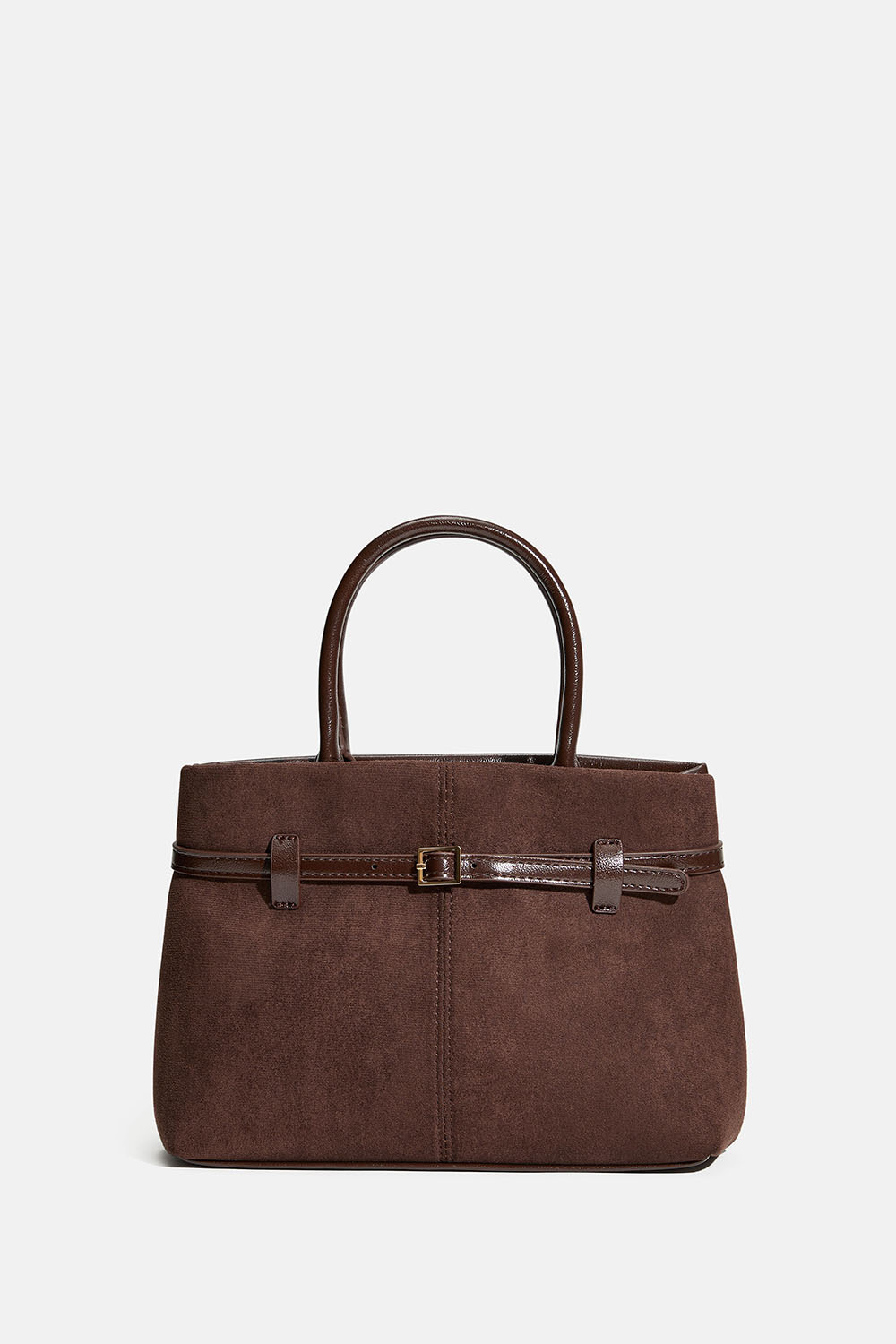 Liten brun väska med bältdetalj