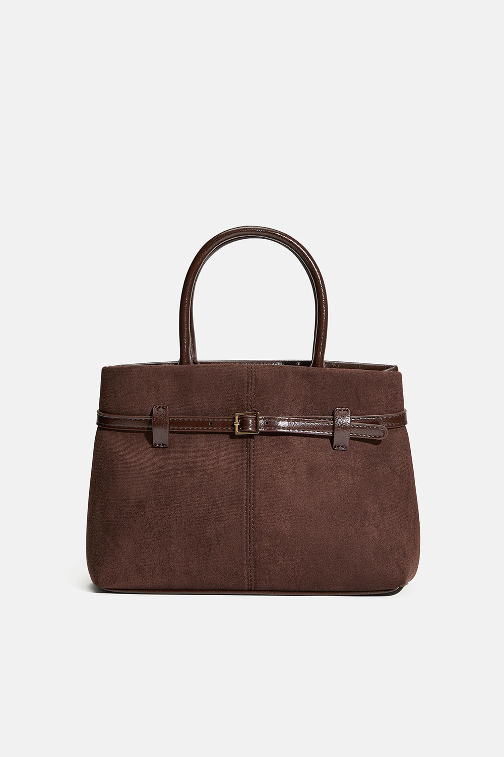 Liten brun väska med bältdetalj