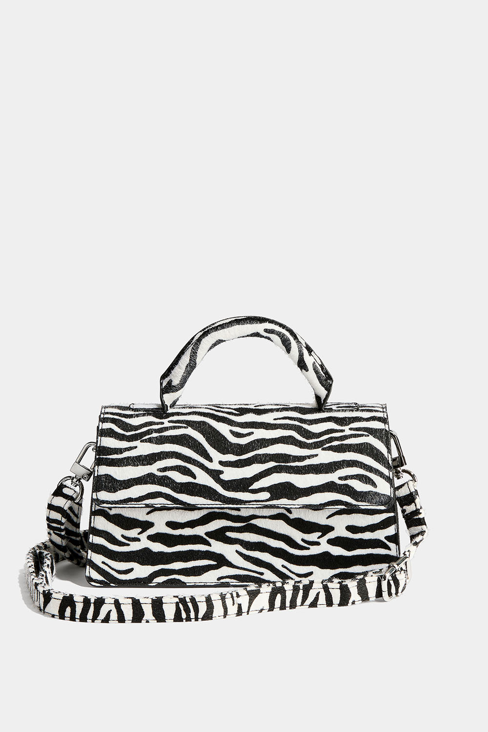 Liten zebramönstrad rektangulär väska