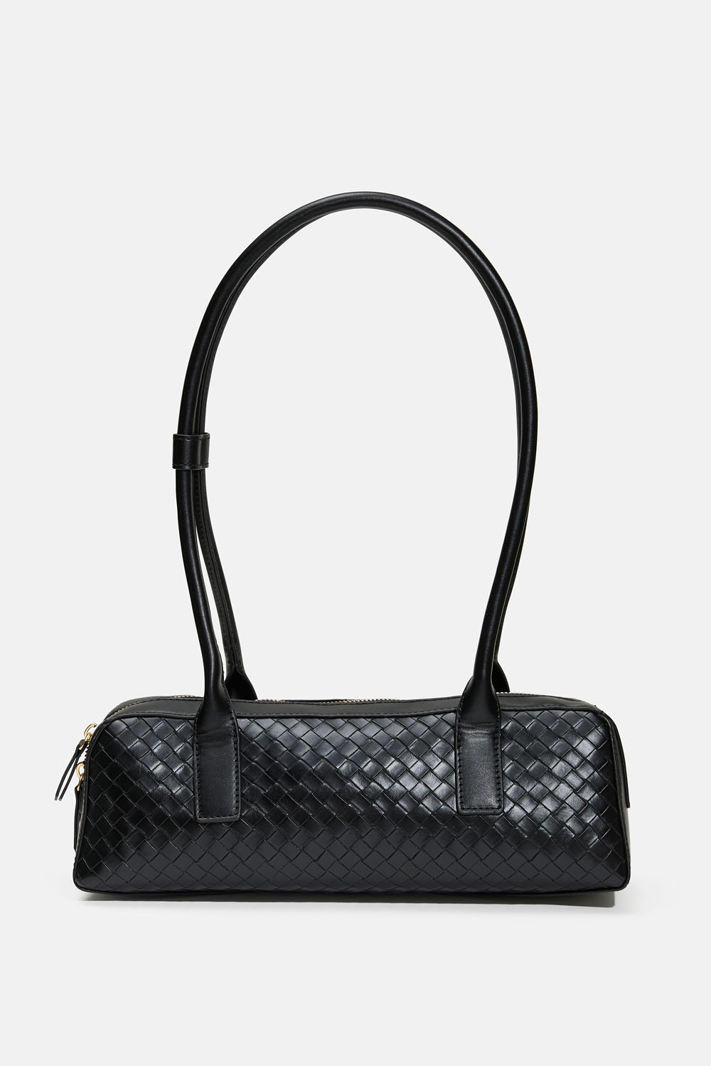 Baguetteväska med flätad textur