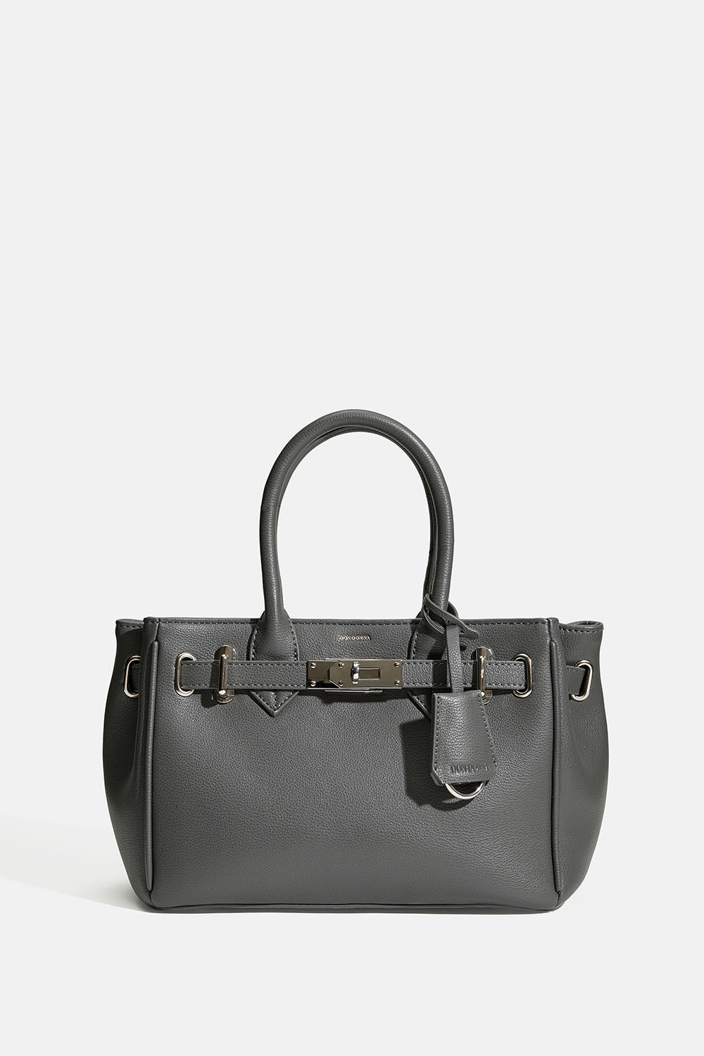 Liten grå shopper med bältdetalj