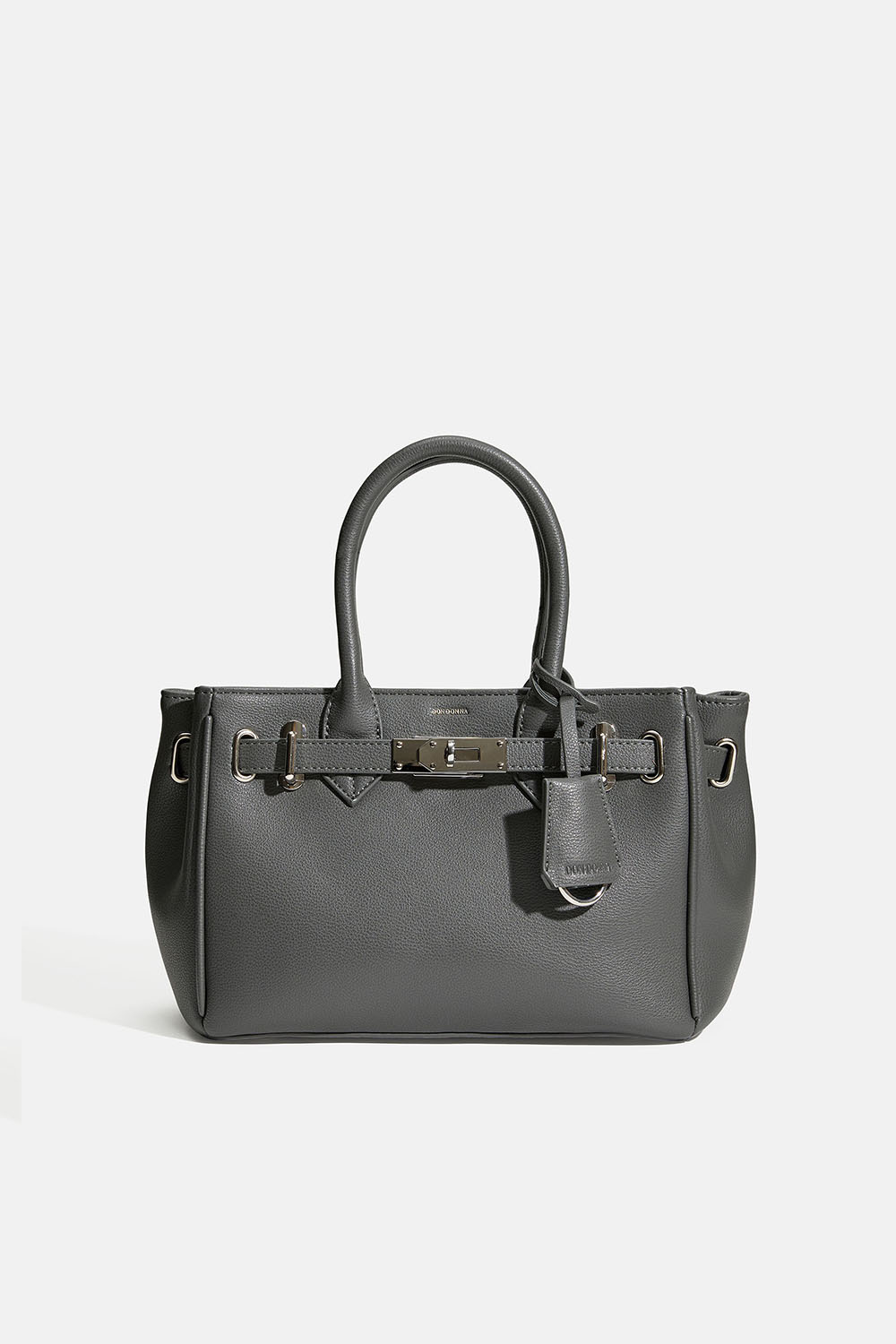 Liten grå shopper med bältdetalj