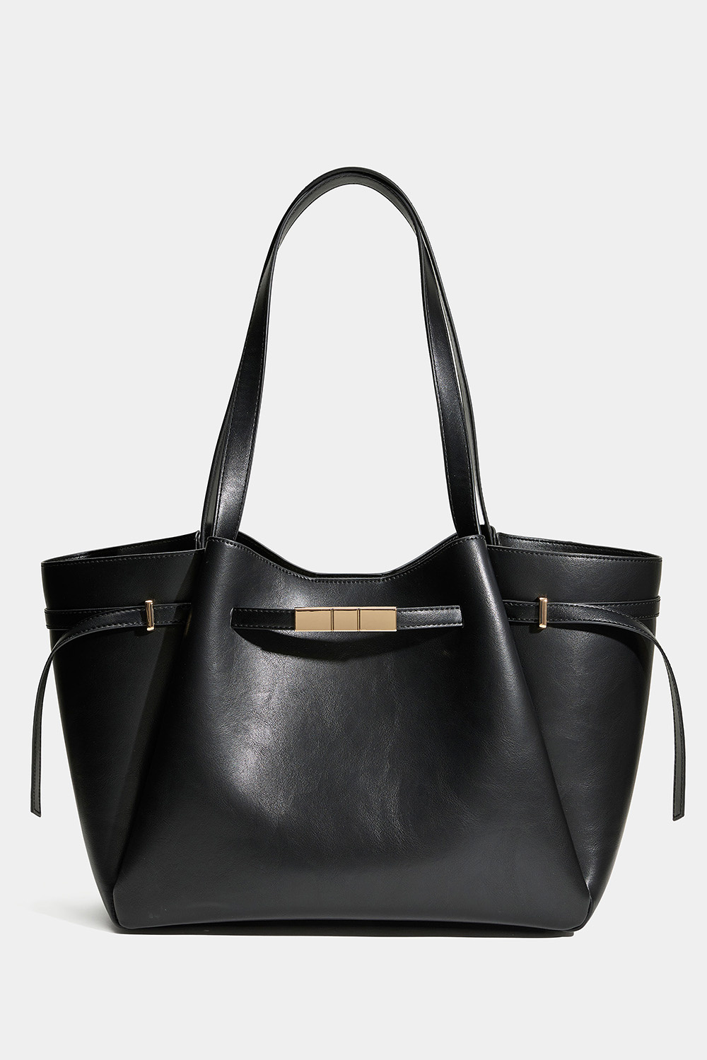 Svart shopper med gulddetaljer