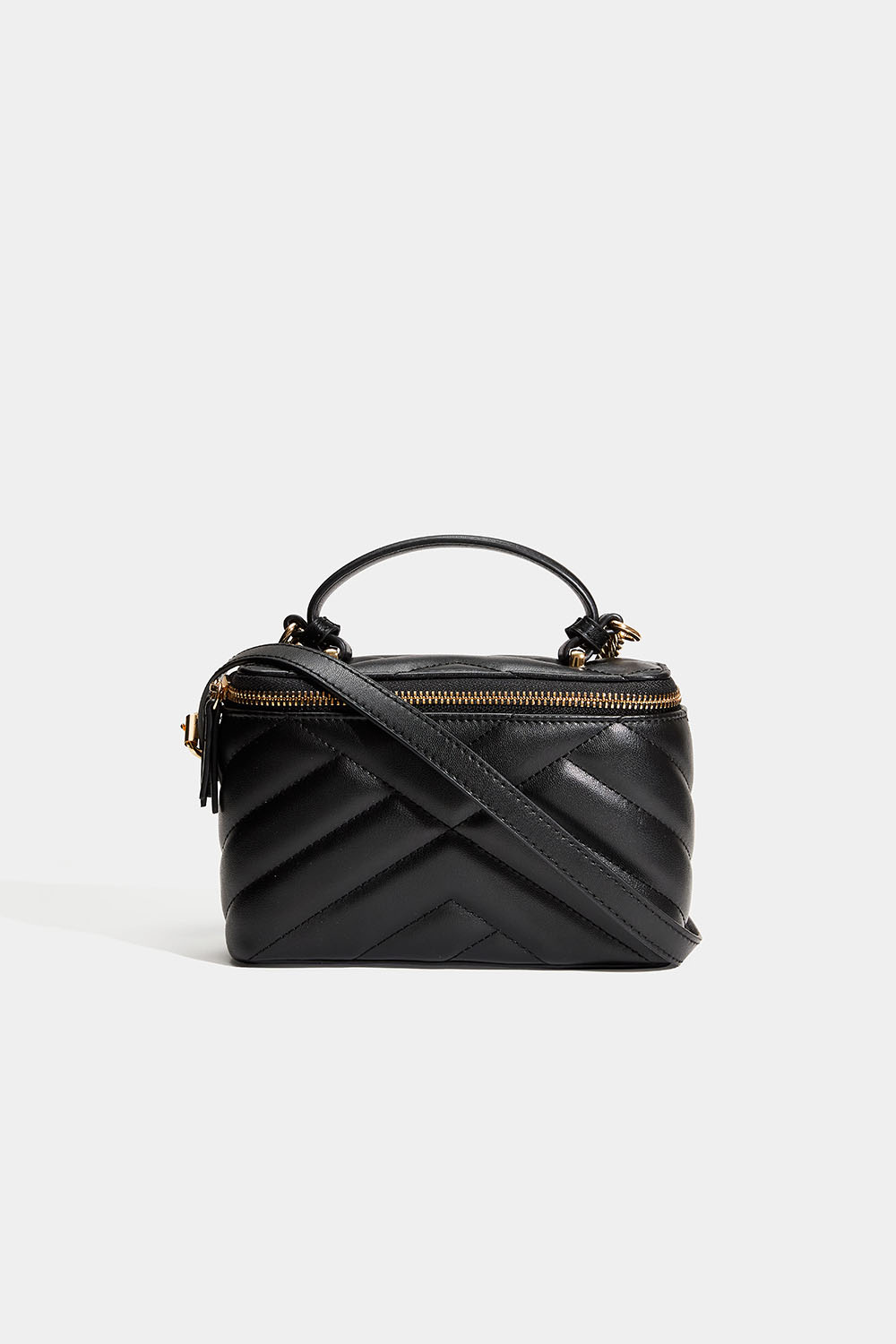 Svart crossbody med quiltad design