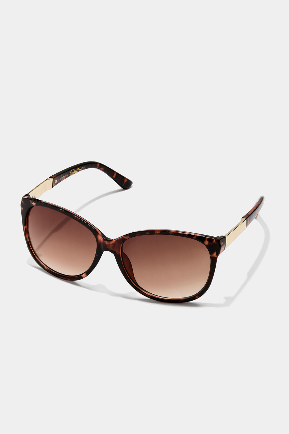 Tortoisemönstrade solglasögon med metalldetalj