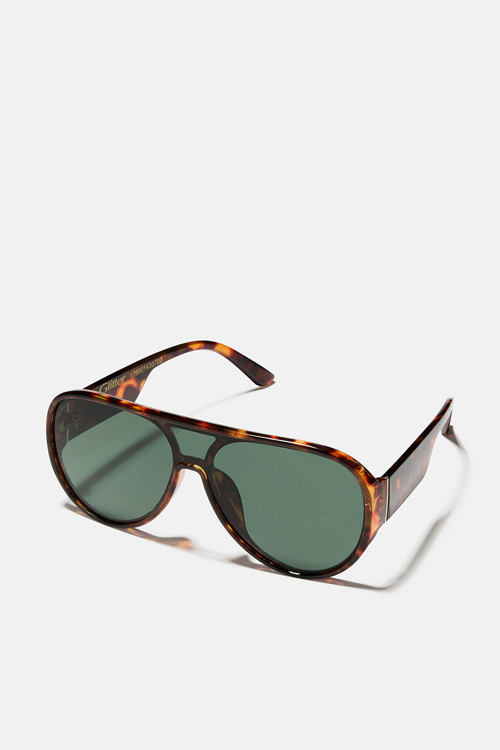 Bruna oversize pilotsolglasögon