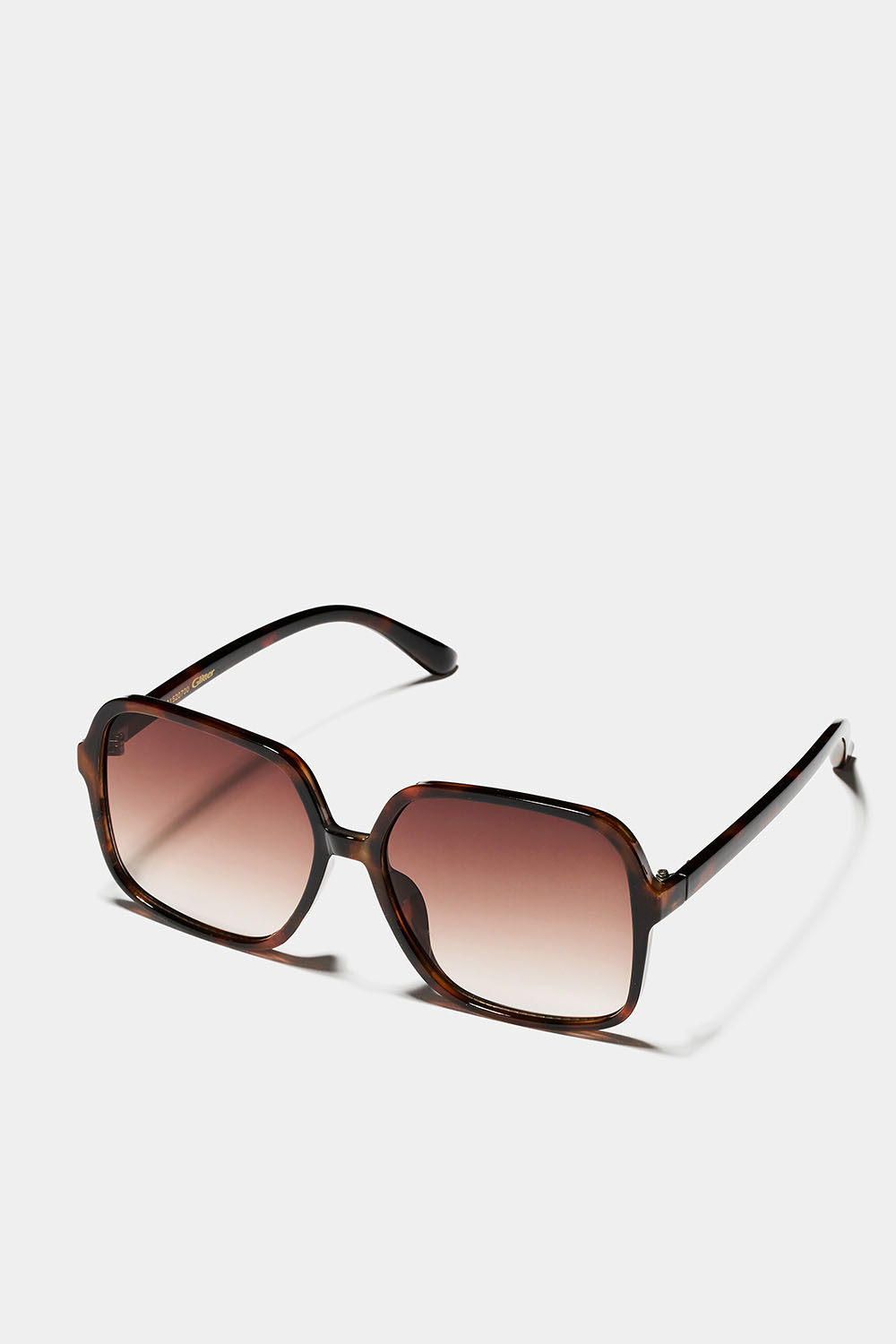 Tortoisemönstrade fyrkantiga oversize solglasögon