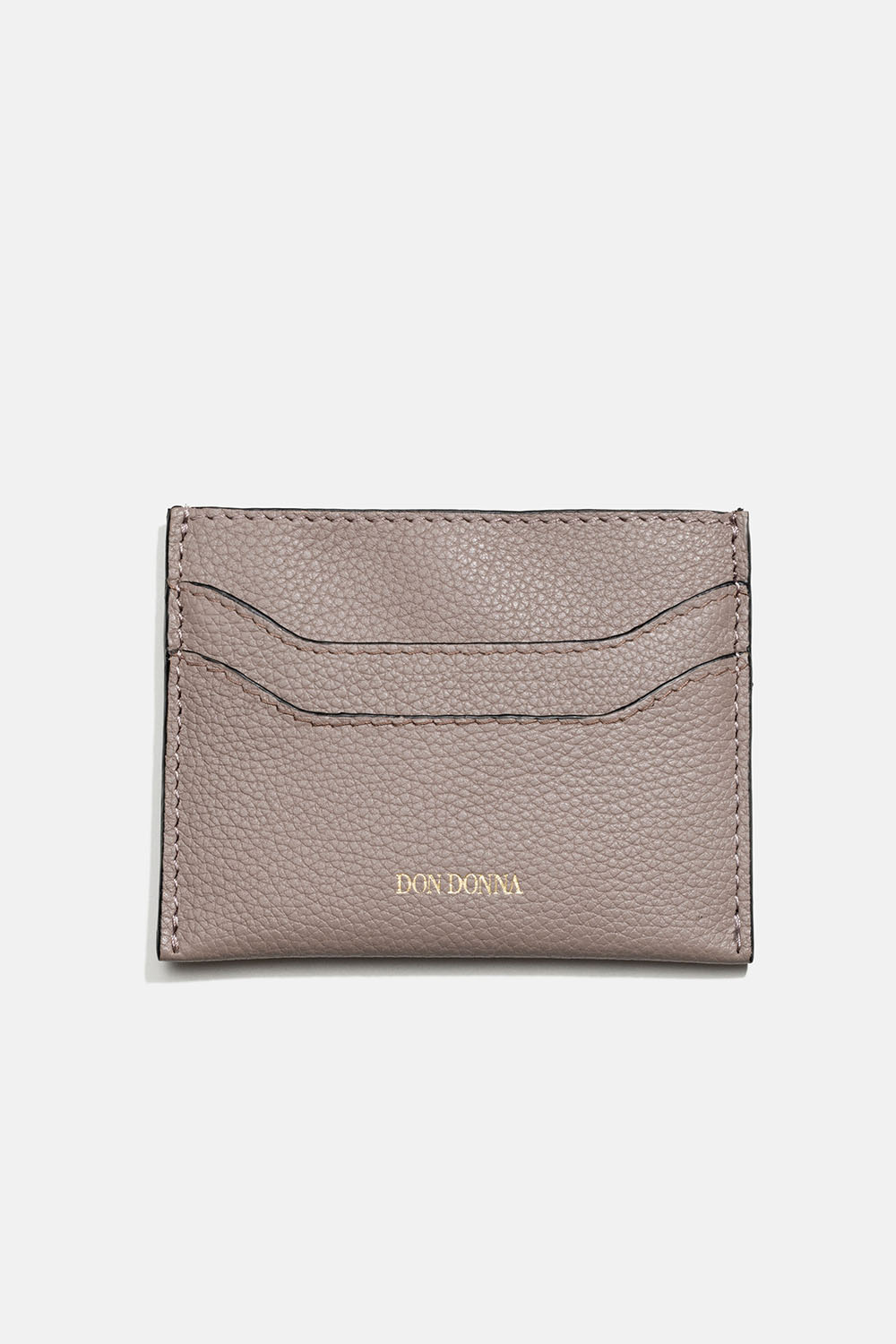 Taupe färgad korthållare i läder