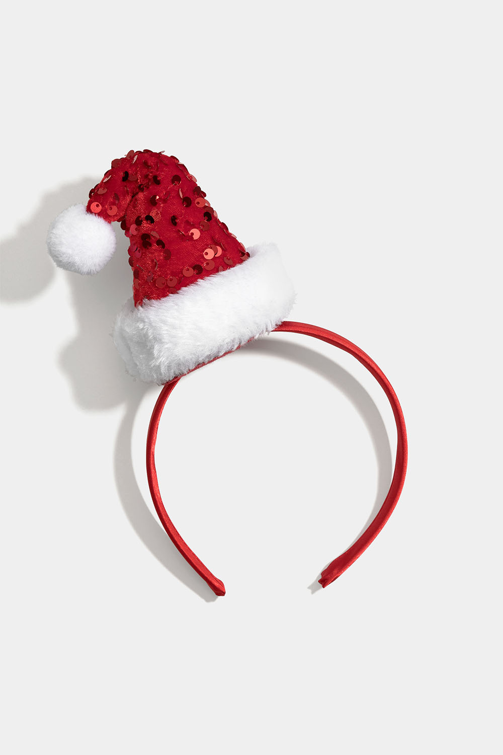 Diadem med tomteluva i sammet och paljetter