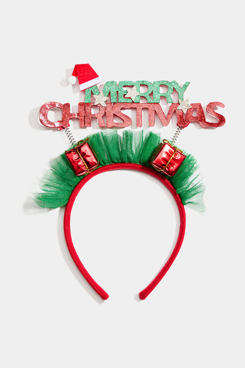 Diadem med Merry Christmas och paket