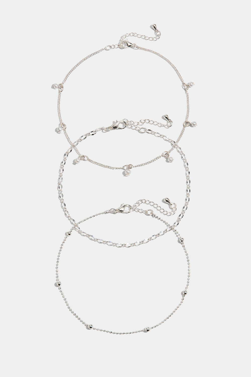 Fotlänkar med dekorativa kedjor, 3-pack