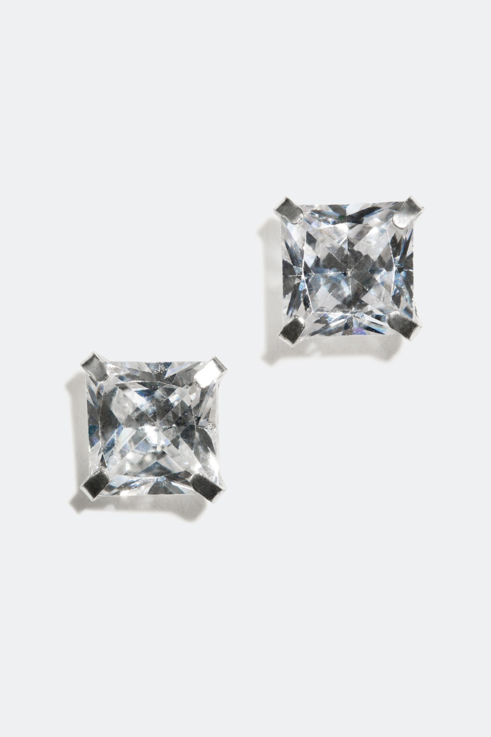 Örhängen med stenar - fyrkantiga