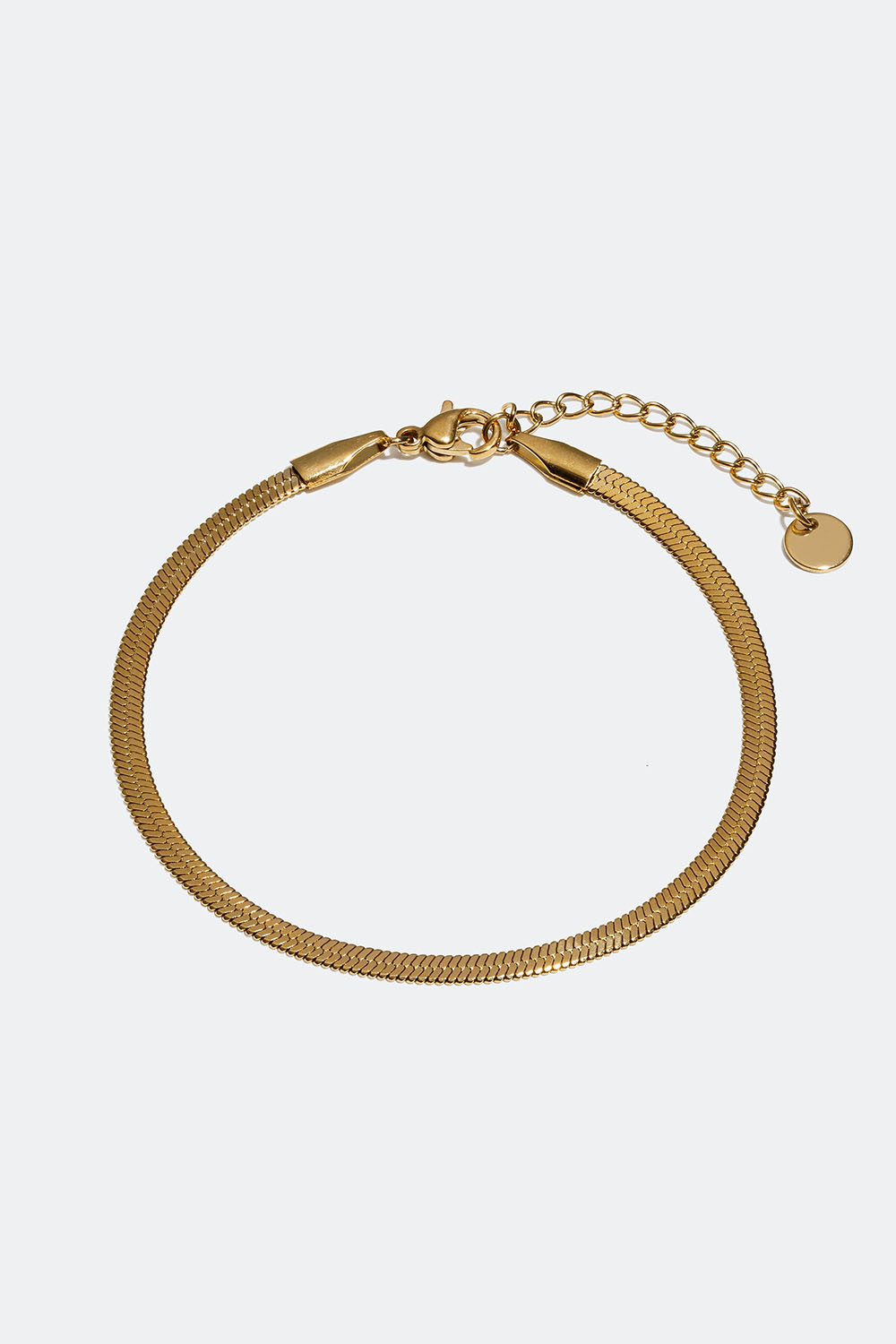 Armband i stål med 18k guld med ormkedja