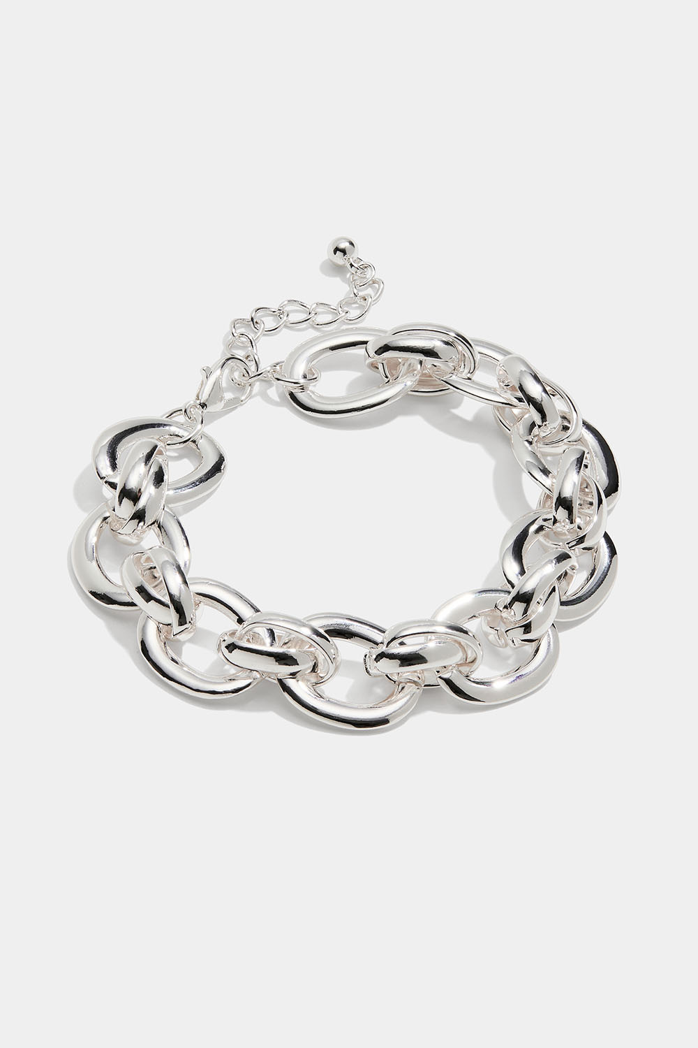 Kedjearmband med ovala platta länkar
