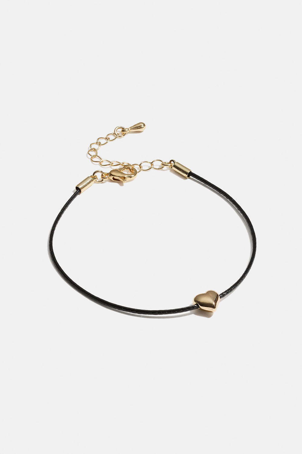 Armband med hjärta och svart band